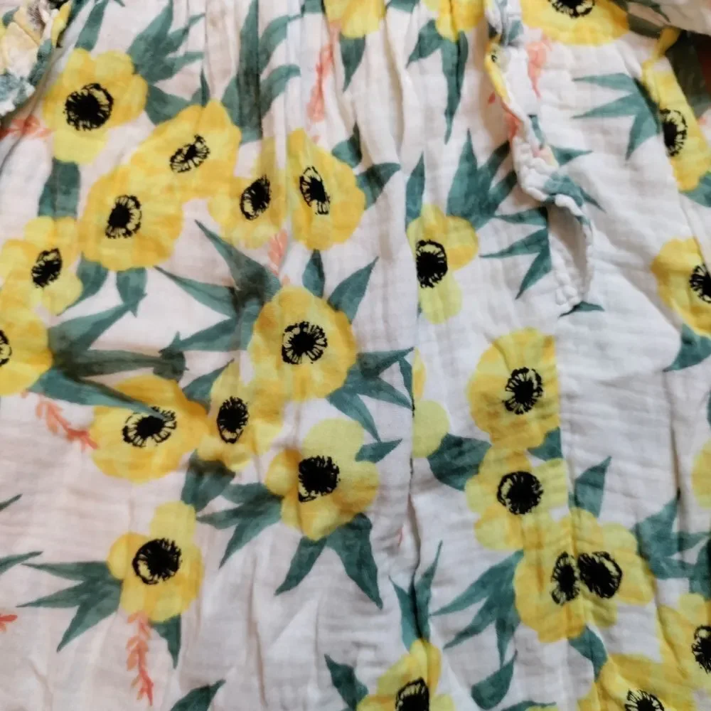 Jessica Simpson 2T dress sunflower cotton lightweight summer spring floral